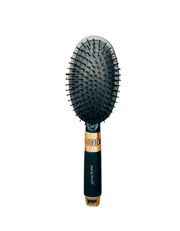 Hair Brush Black Egg Metal