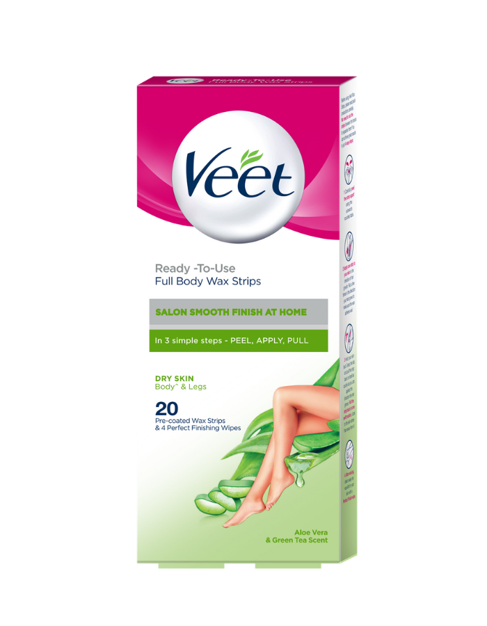 Veet Gel Wax Strips Aloe Vera & Green Tea