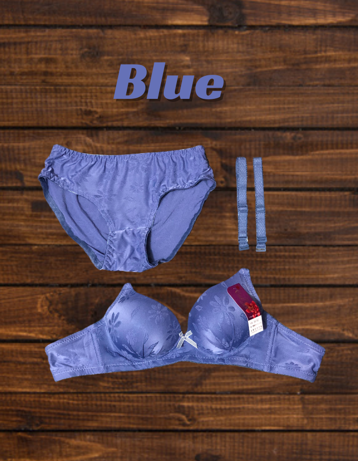 Thailand Style Master Bra And Panty Set Blue