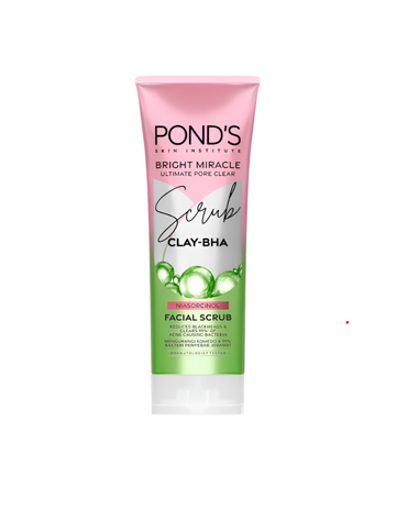 Ponds Face Wash Bright Miracle Scrub Clay-Bha 100g