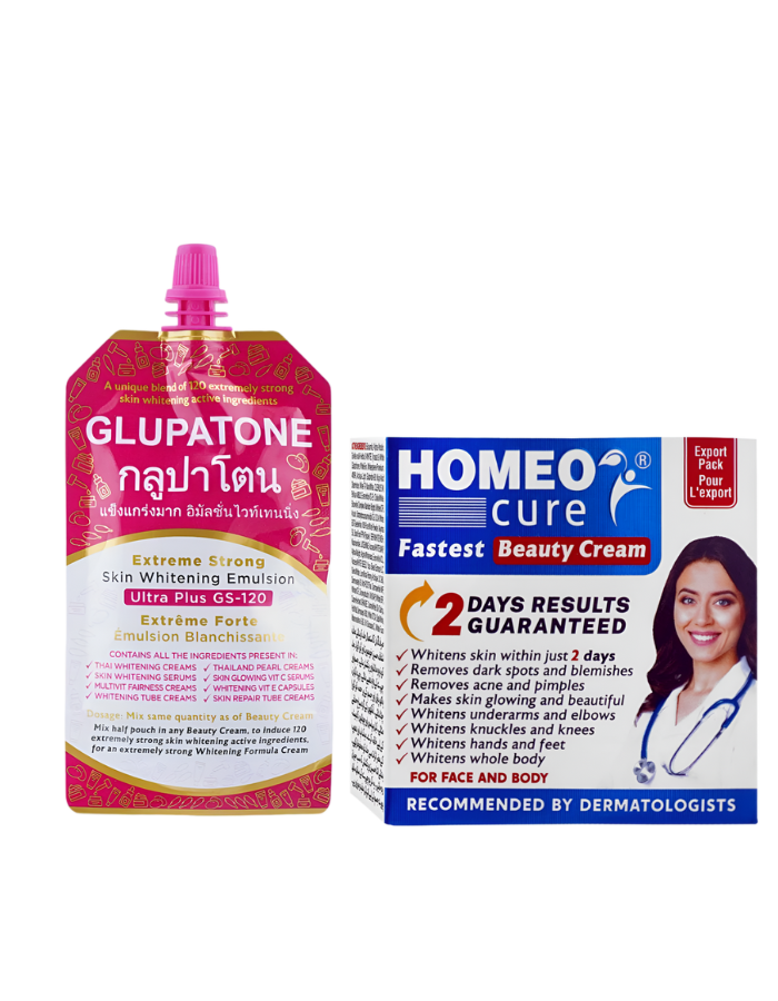 GLUPATONE Extreme Strong Emulsion 50ml With Homeo Cure Beauty Cream