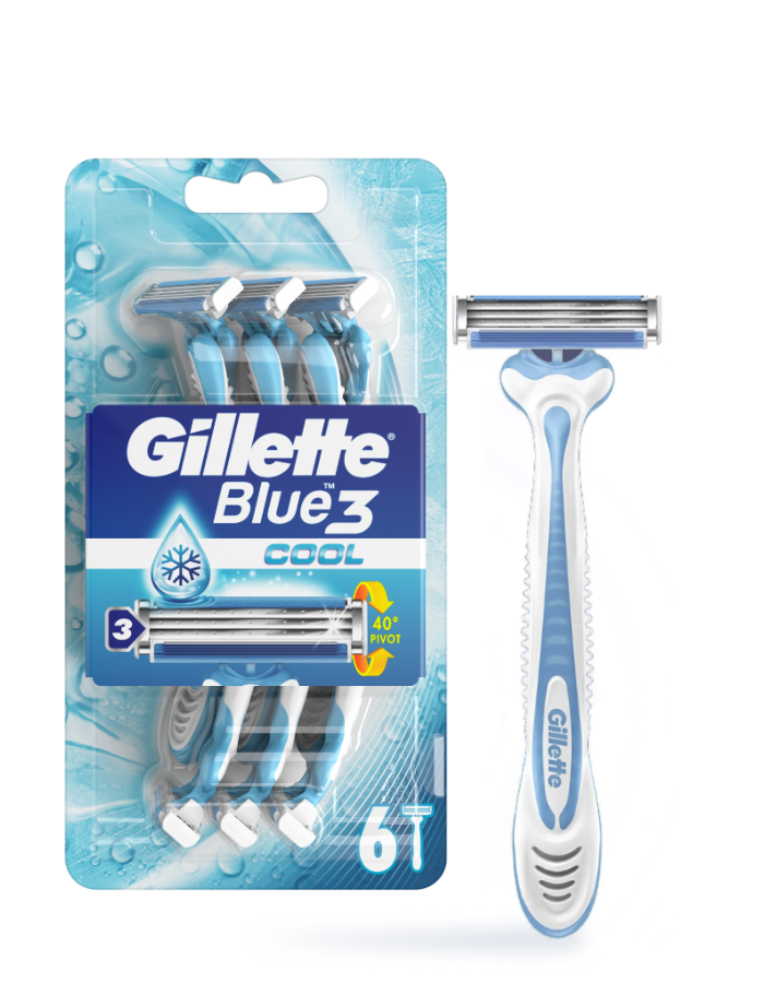 Gillette Blue 3 Cool 6T With Pack Of 6