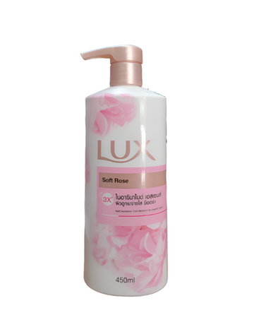 Lux Body Wash Pump 450ML Soft Rose 3X