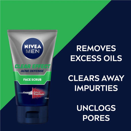 Nivea Men Face Wash Clear Effect Acne Defence Scrub